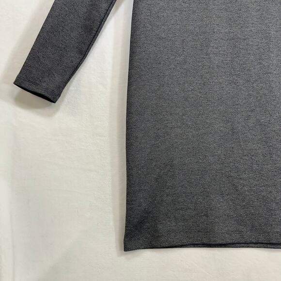 GAP Medium Dress Gray Boatneck Midi Long Sleeve Party Formal Neutral Stretchy - Picture 5 of 9